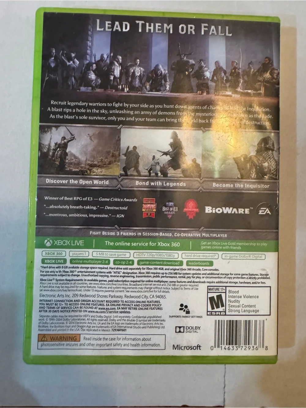 Dragon Age: Inquisition (Microsoft Xbox 360